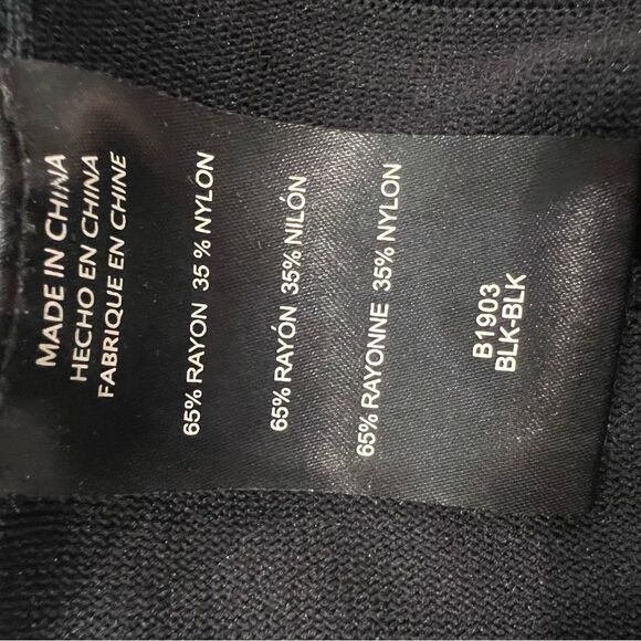 Y2K 2b Bebe Black Metallic Gold Sequin Bandage Sleeveless Cutout Back Slip - Picture 13 of 14